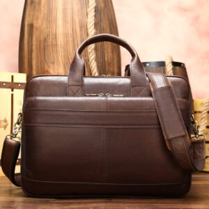 WESTAL Factory Business Men Briefcase Genuine Leather Shoulder Crossbody Bag Office Document Handbags for 14inch Laptop